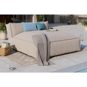 Ambia Garden Loungesofa, Beige, Textil, 2-Sitzer, 146x80x175 cm, wetterbeständig, regenabweisend, lichtecht, Loungemöbel, Outdoorsofas