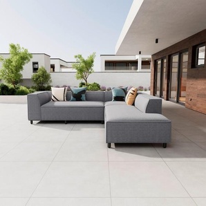 Ambia Garden Loungesofa Outdoorsofa, Dunkelgrau, Metall, Textil, 3-Sitzer, 268x69x238 cm, regenabweisend, Loungemöbel, Gartensofas