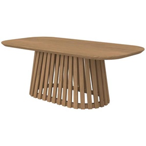 Ambia Garden Loungetisch, Akazie, Holz, Akazie, Schichtholz, rechteckig, Rundrohr, 100x50x35 cm, Loungemöbel, Loungetische