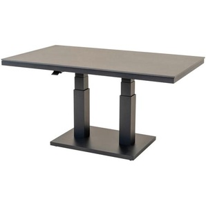 Ambia Garden Loungetisch, Anthrazit, Metall, Keramik, rechteckig, eckig, 85x50-72x140 cm, Loungemöbel, Loungetische