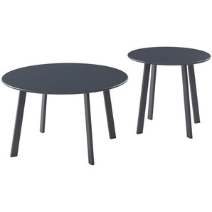 Ambia Garden Loungetisch, Anthrazit, Metall, rund, eckig, 70x50x40 cm, Loungemöbel, Loungetische