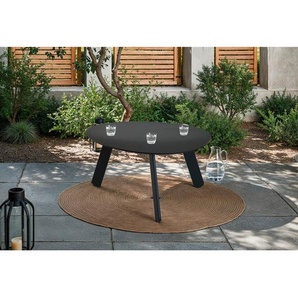 Ambia Garden Loungetisch, Schwarz, Metall, organisch, eckig, 55x46x28 cm, Loungemöbel, Loungetische