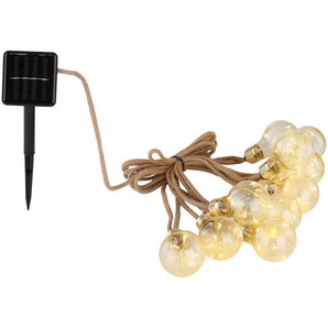 Ambia Garden Solarleuchte, Braun, Bernstein, Metall, Kunststoff, länglich, 6x10.6x570 cm, mit Schalter, Lampen & Leuchten, Außenbeleuchtung,
