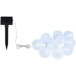Ambia Garden Solarleuchte Elke, Weiß, Kunststoff, rund, 24 cm, mit Schalter, Lampen & Leuchten, Außenbeleuchtung, Solarleuchten