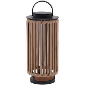 Ambia Garden Solarleuchte, Natur, Dunkelgrau, Metall, Textil, Kunststoff, 21.5x45x21.5 cm, RoHS, CE, 3 Helligkeitsstufen, mit Schalter, Handgriff,