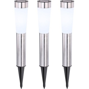 Ambia Garden Solarleuchtenset, Metall, Kunststoff, 3-teilig, 56 cm, Solarleuchten