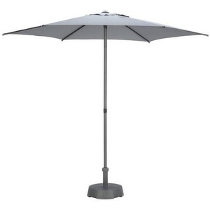 Ambia Garden Sonnenschirm, Anthrazit, Textil, 270x270x220 cm, Sonnen- & Sichtschutz, Sonnenschirme, Sonnenschirme rund