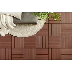 Ambia Garden Terrassenfliese, Braun, Kunststoff, 30x2x30 cm, Fsc, Bsci, DIN EN ISO 14001, DIN EN ISO 9001, witterungsbeständig, riss- und