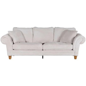 Ambia Home Bigsofa , Weiß , Textil , Kiefer , massiv , 2-3-Sitzer , 273x85x110 cm , Stoffauswahl, Rücken echt , Wohnzimmer, Sofas & Couches, Sofas, Bigsofas