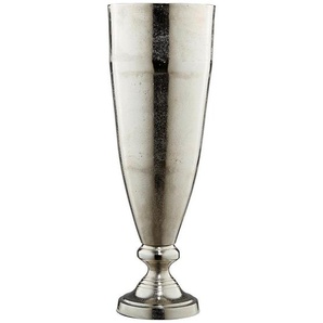 Ambia Home Bodenvase, Nickel, Metall, konisch, 54 cm, auch für frische Blumen geeignet, zum Stellen, Dekoration, Vasen, Bodenvasen