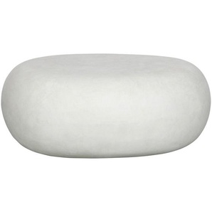 Ambia Home Couchtisch, Weiß, Glas, Stein, oval, 49x31x65 cm, Wohnzimmer, Wohnzimmertische, Couchtische, Couchtische Glas