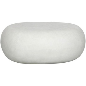 Ambia Home Couchtisch, Weiß, Glas, Stein, oval, 49x31x65 cm, Wohnzimmer, Wohnzimmertische, Couchtische, Couchtische Glas