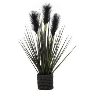 Ambia Home Dekogras, Schwarz, Metall, Kunststoff, 40 cm, Dekoration, Kunstblumen