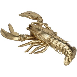 Ambia Home Dekohummer, Gold, Kunststoff, Uni, Hummer, 24x11x40 cm, Bsci, zum Stellen, handgemacht, handgemalt, Dekoration, Skulpturen & Dekoobjekte,