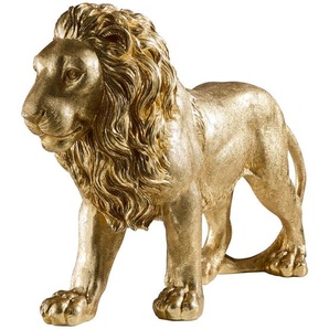 Ambia Home Dekolöwe, Gold, Kunststoff, Uni, Löwe, 15x32x47 cm, Bsci, zum Stellen, handgemacht, handgemalt, Dekoration, Skulpturen & Dekoobjekte, Dekotiere