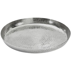 Ambia Home Dekotablett, Silber, Metall, rund, Dekoration, Dekoartikel, Dekoteller & -tabletts
