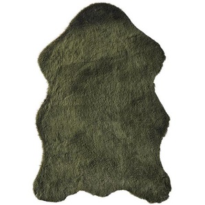 Ambia Home Kunstfell, Grün, Fell, Tierform, 60x90 cm, Bsci, Oeko-Tex® Standard 100, pflegeleicht, Teppiche & Böden, Teppiche, Fellteppiche