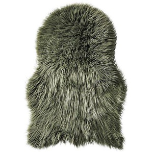 Ambia Home Kunstfell, Grün, Fell, Tierform, 60x90 cm, Bsci, Oeko-Tex® Standard 100, pflegeleicht, Teppiche & Böden, Teppiche, Fellteppiche