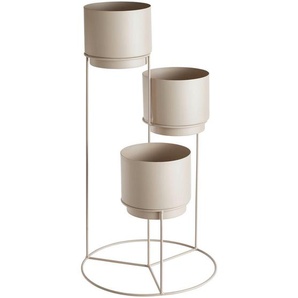 Ambia Home Pflanzentopf, Grau, Metall, Uni, rund, 70 cm, Dekoration, Blumen & Zubehör, Übertöpfe