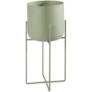 Ambia Home Pflanzentopf, Grün, Metall, Uni, rund, 45 cm, Dekoration, Blumen & Zubehör, Übertöpfe