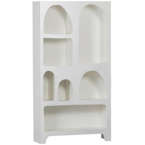 Ambia Home Regal, Weiß, Holzwerkstoff, Boho, 95x180x32 cm, Typenauswahl, Arbeitszimmer, Büroregale, Bücherregale