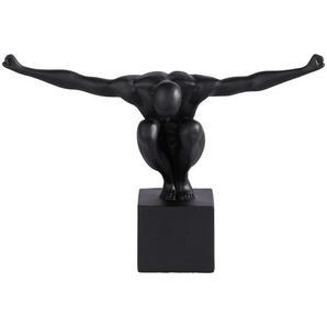 Ambia Home Skulptur, Schwarz, Kunststoff, Personen, 11.5x23x32 cm, Kunsthandwerk, zum Stellen, handgemacht, handgemalt, Dekoration, Skulpturen &