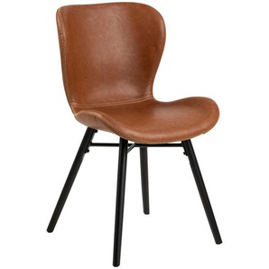 Ambia Home Stuhl, Braun, Textil, Kautschukholz, massiv, Uni, konisch, 47x82.5x56 cm, Reach, Esszimmer, Stühle, Esszimmerstühle, Vierfußstühle