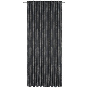 Ambiente Fertigvorhang Calima, Grau, Textil, Blätter, 146x245 cm, Textiles Vertrauen - Oeko-Tex®, für Stange und Schiene geeignet, mit Kombiband, Wohntextilien, Gardinen & Vorhänge, Fertiggardinen, Fertiggardinen