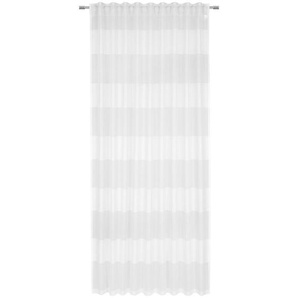 Ambiente Fertigvorhang Sono, Weiß, Textil, Streifen, 144x245 cm, Textiles Vertrauen - Oeko-Tex®, für Stange und Schiene geeignet, mit Kombiband, Wohntextilien, Gardinen & Vorhänge, Fertiggardinen, Fertiggardinen