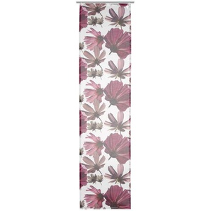 Ambiente Flächenvorhang Bagna , Rot , Textil , Floral , 60 cm , ohne Technik , Wohntextilien, Gardinen & Vorhänge, Schiebegardinen