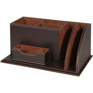 Organizer AMBIENTE HAUS London Schreibtisch-Organisierer 24cm Aufbewahrungsboxen Gr. B/H/T: 24 cm x 11 cm x 13 cm, braun Ordnungsboxen Aufbewahrungsboxen