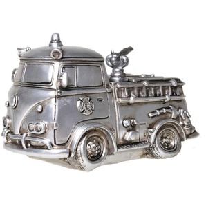 Spardose AMBIENTE HAUS Feuerwehr, silberfarben Spardosen silberfarben (altsilberfarben) Weitere Figuren Skulpturen Wanddekoobjekte Sparschwein, Retro-Design, ideales Geschenk