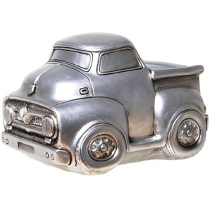 Spardose AMBIENTE HAUS Pickup, silberfarben Spardosen silberfarben (altsilberfarben) Weitere Figuren Skulpturen Wanddekoobjekte Sparschwein, Retro-Design, ideales Geschenk
