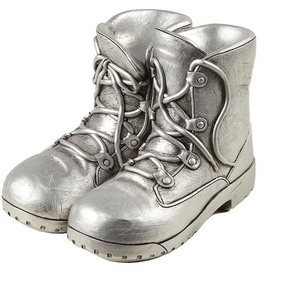 Spardose AMBIENTE HAUS Stiefel, silberfarben Spardosen silberfarben (altsilberfarben) Weitere Figuren Skulpturen Wanddekoobjekte Sparschwein, Retro-Design, ideales Geschenk