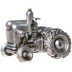 Spardose AMBIENTE HAUS Trecker, silberfarben Spardosen silberfarben (altsilberfarben) Weitere Figuren Skulpturen Wanddekoobjekte Sparschwein, Retro-Design, ideales Geschenk