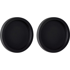 Ambiente Schienen-Set Aluminium matt schwarz Griffmuschel Rund für Glas-Schiebetür, Ideal GLO781220128