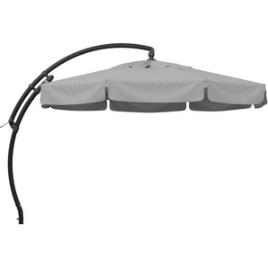 Ampelschirm Easy Sun top mode ø 350 cm antrazit / hellgrau Bezug hellgrau, 100% Polypropylen, B079-M06,