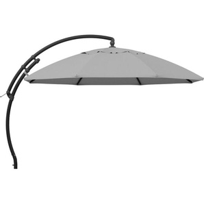 Ampelschirm Easy Sun top mode ø 375 cm anthrazit / hellgrau Bezug hellgrau, 100% Polypropylen, B079-M06