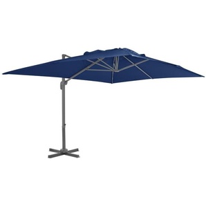 Ampelschirm mit Aluminium-Mast 4x3 m Azurblau
