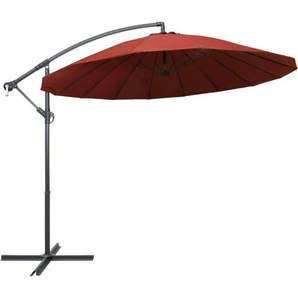 Ampelschirm Terrakottarot 3 m Aluminium-Mast vidaXL