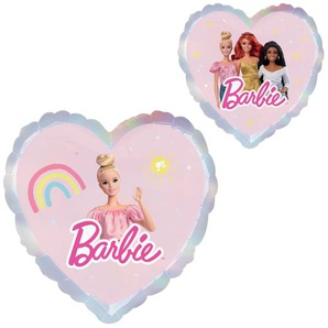 Amscan Folienballon Barbie Heart rund 45 cm GLO660706298