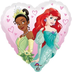Amscan Folienballon Disney Prinzessinnen - Herz 43 cm GLO660706286