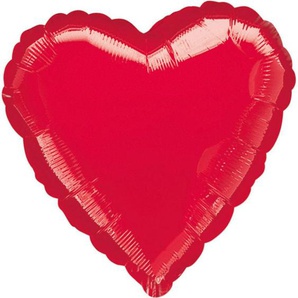 Amscan Folienballon Jumbo Herz rot metallic GLO660706484
