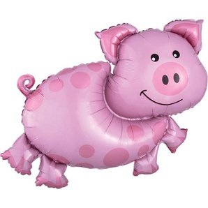 Amscan Folienballon Schwein 89 cm GLO660706437