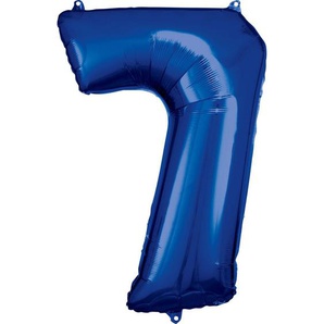 Amscan Folienballon Zahl 7 blau 57 cm x 86 cm GLO660706316