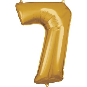 Amscan Folienballon Zahl 7 gold 57 cm x 86 cm GLO660706317