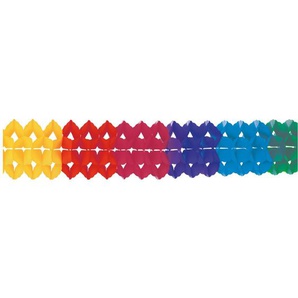 Amscan Girlande Regenbogen Papier 16 x 400 cm GLO660706412