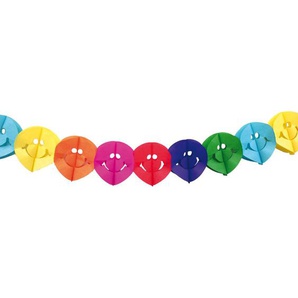 Amscan Girlande Smiley Papier 400 cm GLO660706413