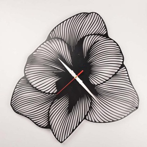 Analoge Wanduhr Flower