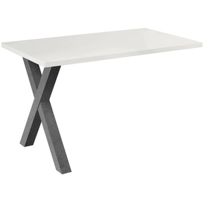 Anbautisch MÄUSBACHER Mio Ansatztischplatten Gr. B/H/T: 120 cm x 75 cm x 70 cm, schwarz-weiß (graphit, weiß matt) Tischplatte Esstischplatte Esstisch-Zubehör Zubehör für Esstische